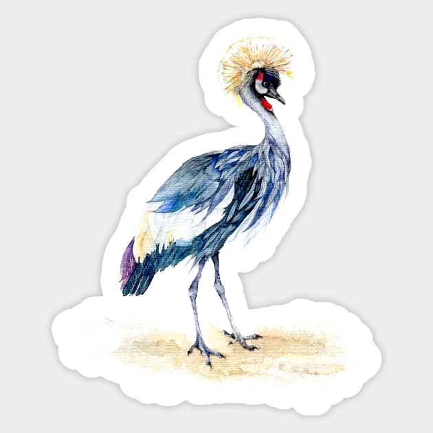 African Crane Sticker by Goosi